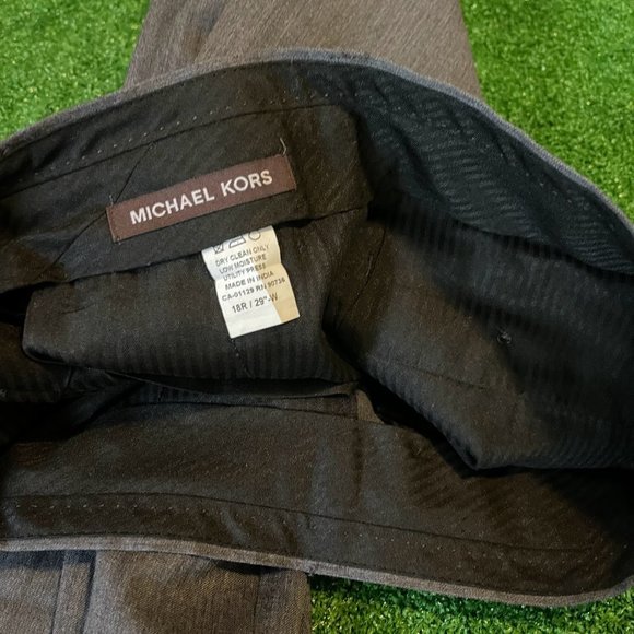 Michael Kors Women's Wear to Work Straight Leg 100% Wool Grey Business Pant 29 - Picture 6 of 10